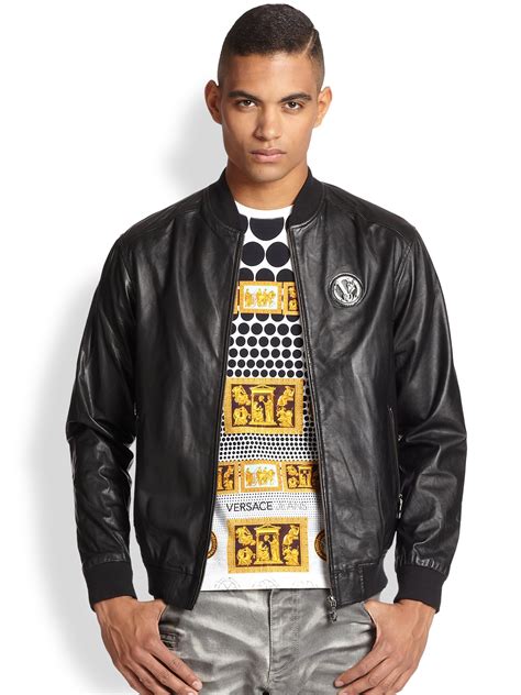 versace jeans jacket price|Versace leather jacket price.